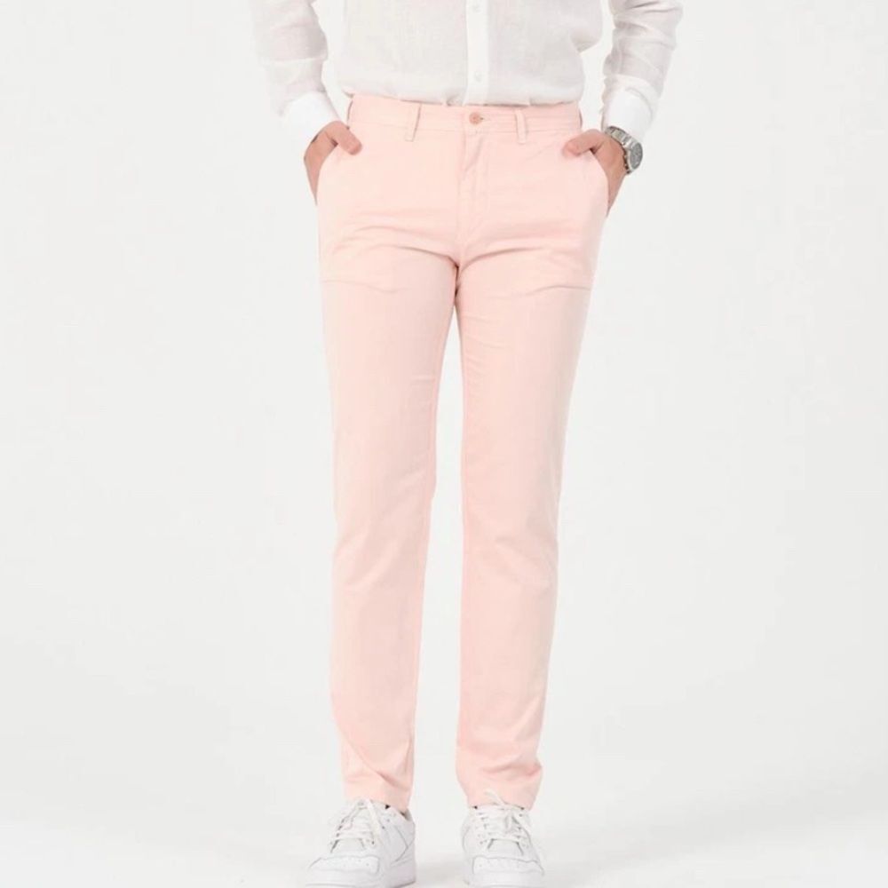 Pars Gear Men’s Pale Pink Slim Fit Chino Pants Size 34 New with tags
